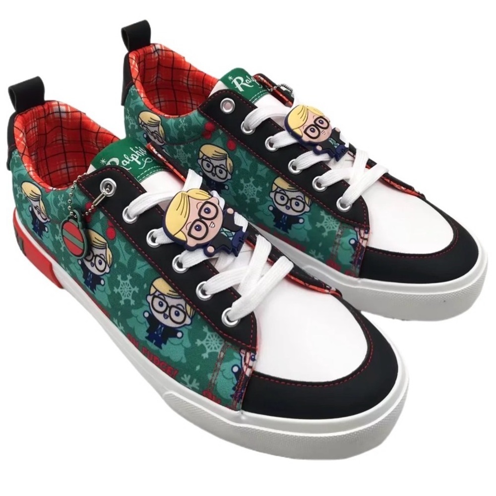 🎄A Christmas Story Ralphie Sneakers Men’s Size 11 Low Top Holiday Shoes NWT🎄
